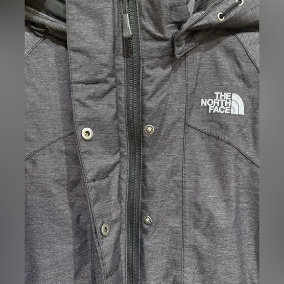 Women's North Face Hyvent Hooded Winter Jacket Charcoal Gray Size Small - Picture 2 of 11